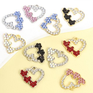 10 Chiếc Cảm Giác Thiết Kế Rỗng Hình Trái Tim Quyến Rũ Với Nhiều Màu Sắc Kim Cương Giả Đơn Giản Và Sáng Bóng Cặp Đôi Trang Sức Quà Tặng Ngày Lễ Tình Nhân Vòng Cổ Tính Khí Bông Tai Mặt Dây Trái Tim DIY