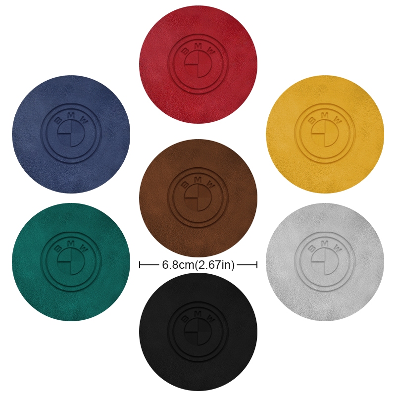 2 Chiếc In Logo Ô Tô Coaster Chống Trơn Trượt Miếng Lót Uống Chai Đệm Cách Âm Thảm Cho Xe BMW E61 E90 E82 E70 E71 E87 E88 E89 X5 X6