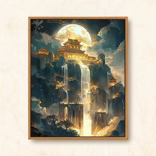 MOZI✨30 * 40cm / 40 * 50cm cung điện tranh tô màu theo số tranh số hóa tranh sơn dầu số hoá sơn acrylic  Cung Điện Tự Làm Kỹ Thuật Số Tranh Sơn Dầu Phong Cảnh Tranh Vẽ Tay Làm Đầy Tranh Acrylic Tranh Vẽ Tay Sơn Màu Tranh Sơn Dầu