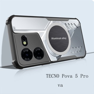 Vỏ điện thoại tản nhiệt cho Tecno Pova 6 Pro Vỏ bốn góc chống sốc cho Tecno Pova 5 4 Pro Neo 3 2 7 Vỏ từ tính