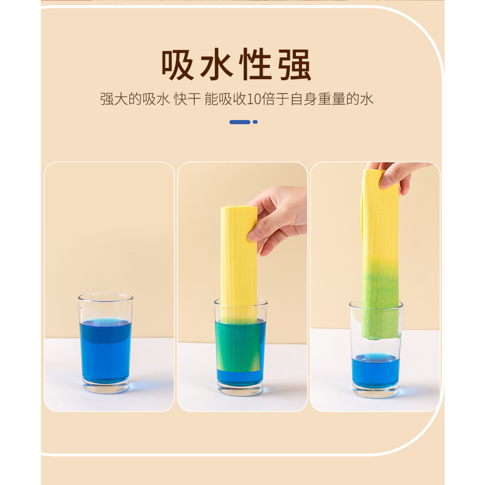 Khăn lau bát đĩa xốp Cellulose Vải làm sạch không dầu Đồ dùng gia dụng cho món ăn dụng cụ nấu ăn (Màu ngẫu nhiên)