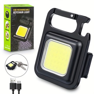 Đèn Pin Led Mini Siêu Sáng COB - Đèn Pin Móc Khóa Dùng Mở Nắp Chai Đa Năng ,Tích điệ và Nhấp Nháy - Sạc Usb