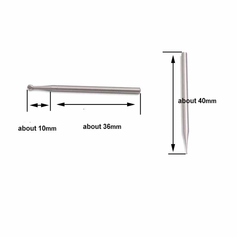 6 Chiếc Hợp Kim Thép Vonfram Tròn Burs Trang Sức Khắc Dụng Cụ Chế Biến Gỗ Router Bit Gỗ Phay Cắt Handmade