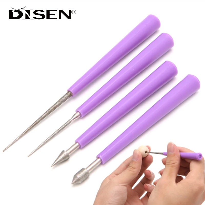 1 Bộ Dụng Cụ Phóng Lỗ Kim Cương Ngọc Trai Thủy Tinh Hạt Tipped Reaming Tập Tin Mũi Khoan Dụng Cụ Trang Sức Kim Cương Kim Tập Tin Đính Hạt
