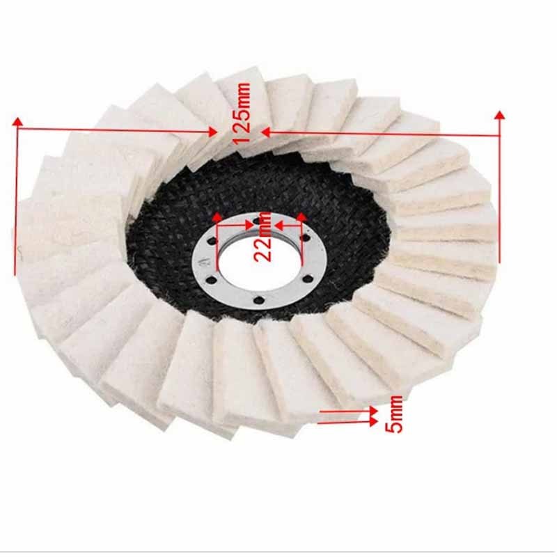 5inch Len Đánh Bóng Bánh Xe Đánh Bóng Miếng Lót Góc Mài Phụ Kiện Đĩa Mài Cho Kim Loại Thủy Tinh Đánh Bóng Gốm