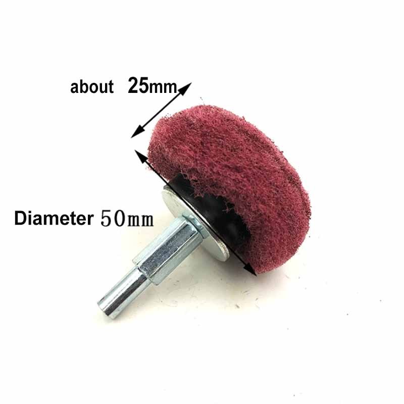 Bánh xe chà nhám nắp 6mm 50mm / 70mm / 90mm Sợi Nylon mài mòn đánh bóng Bánh xe đánh bóng màu đỏ xanh lá cây