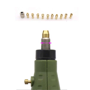 Máy khoan Mini bằng đồng thau Collet Chuck cho công cụ quay Dremel 0,5-3,2mm Đồng thau và đai ốc cho bộ phụ kiện Dremel