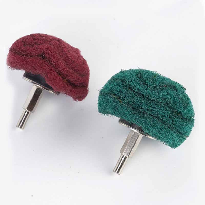 Bánh xe chà nhám nắp 6mm 50mm / 70mm / 90mm Sợi Nylon mài mòn đánh bóng Bánh xe đánh bóng màu đỏ xanh lá cây