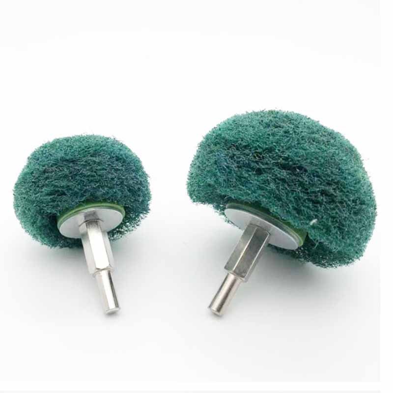 Bánh xe chà nhám nắp 6mm 50mm / 70mm / 90mm Sợi Nylon mài mòn đánh bóng Bánh xe đánh bóng màu đỏ xanh lá cây