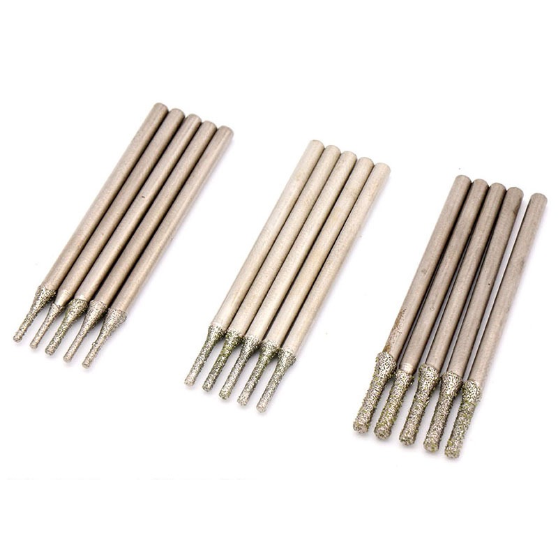 10 Chiếc Kim Cương Phủ Tipped Khoan Mũi Đấm Kim Khoan Cho Ngói Trang Sức Thủy Tinh Ngọc Kim Loại Mã Não Đá Quý Shank Diameter2,35mm