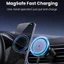 Sạc xe hơi không dây từ tính UGREEN 15W cho dòng iPhone 12-15, có đèn báo màu xanh, hỗ trợ 360° Xoay và từ tính mạnh mẽ, ổn định và bền bỉ