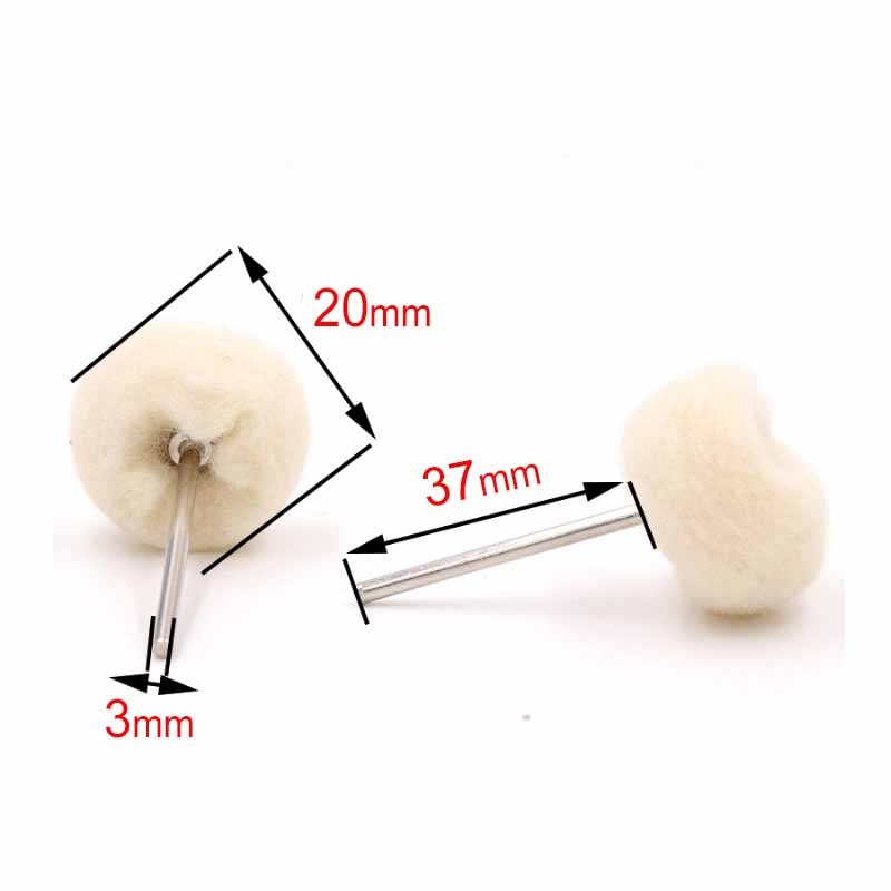 5 Chiếc Đầu Đánh Bóng Len Mini 2,35 / 3 Mm Chuôi Bánh Xe Đánh Bóng Bàn Chải Khoan Dụng Cụ Mài Mòn Chi Tiết Ô Tô Phụ Kiện Vệ Sinh