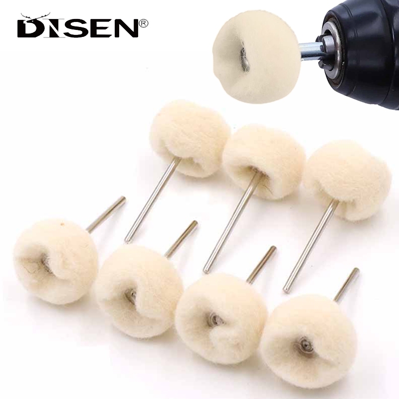 5 Chiếc Đầu Đánh Bóng Len Mini 2,35 / 3 Mm Chuôi Bánh Xe Đánh Bóng Bàn Chải Khoan Dụng Cụ Mài Mòn Chi Tiết Ô Tô Phụ Kiện Vệ Sinh