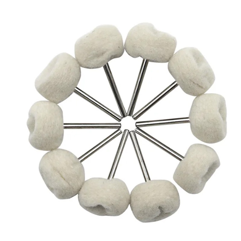 5 Chiếc Đầu Đánh Bóng Len Mini 2,35 / 3 Mm Chuôi Bánh Xe Đánh Bóng Bàn Chải Khoan Dụng Cụ Mài Mòn Chi Tiết Ô Tô Phụ Kiện Vệ Sinh