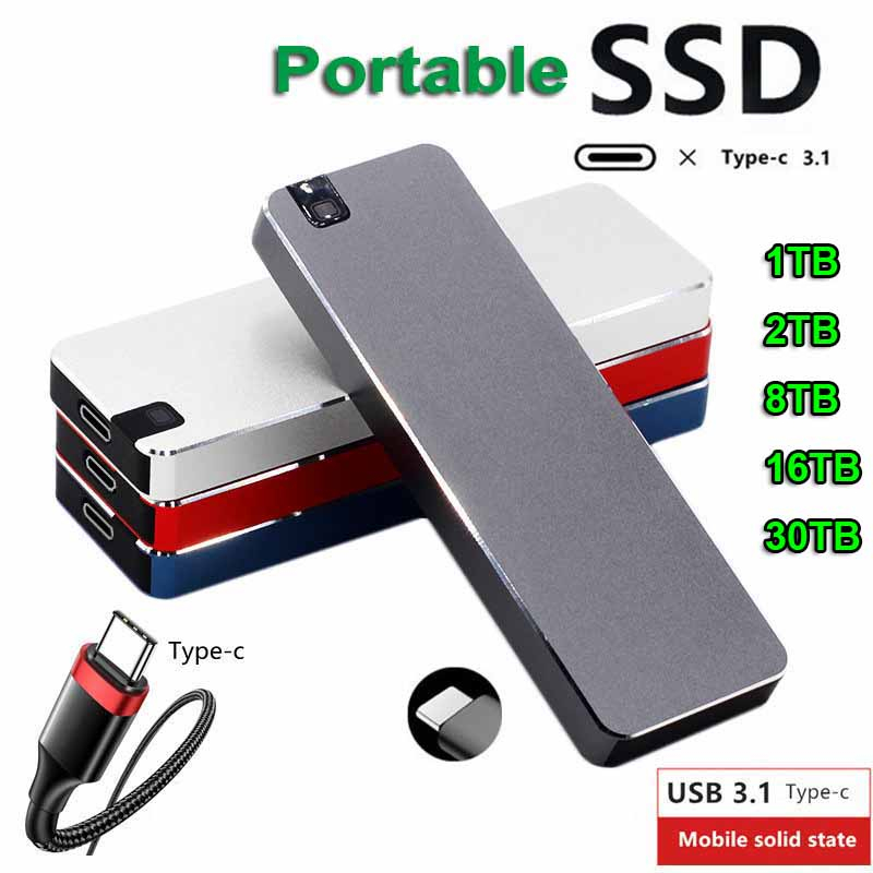 Ổ cứng thể rắn di động Mini Type-C / USB3.1 Tốc độ cao 1TB 2TB 8TB 16TB ...