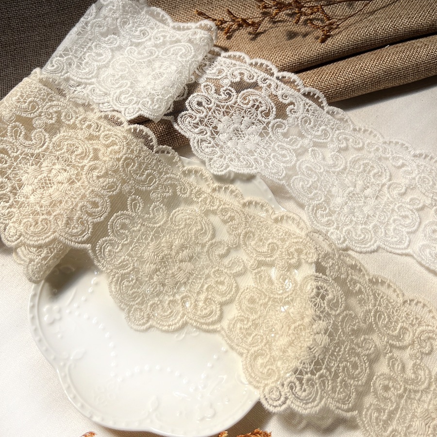 1 Kích Thước Retro Rỗng Trắng Mai Handmade DIY Quần Áo Phụ Kiện Vải ...