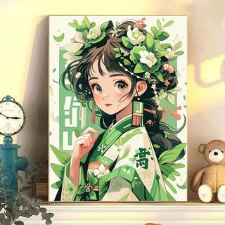 MOZI✨30 * 40cm / 40 * 50cm tranh tô màu theo số tranh số hóa tranh sơn dầu số hoá sơn acrylic  Tranh tô số hoá Hoa Cô Gái Tự Làm Kỹ Thuật Số Tranh Sơn Dầu Vẽ Tay Làm Đầy Tranh Sơn Màu Tranh Sơn Dầu Phong Cách Chữa Bệnh Tranh Trang Trí Nhà Cửa