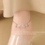 Lắc chân titan cao cấp mạ vàng 24k không gỉ thiết kế hình vương miện nhỏ dễ thương phong cách trẻ trung dành cho nữ