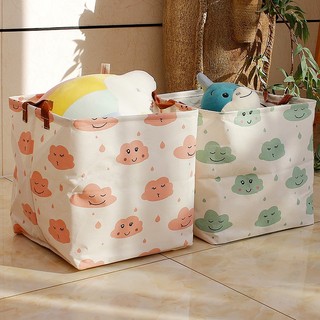Giỏ Vải Vuông Đựng Đồ Đa Năng Gấp Gọn Sọt Vải Đựng Quần Áo, Đồ Chơi Chống Thấm Nước Cloth Basket【Chiosala12】