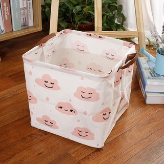 Giỏ Vải Vuông Đựng Đồ Đa Năng Gấp Gọn Sọt Vải Đựng Quần Áo, Đồ Chơi Chống Thấm Nước Cloth Basket【Chiosala12】