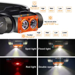Đèn pha Nicron H25 / H35plus 1500lumens / 1600lumens Độ sáng cao Điều khiển công tắc đôi Đèn pha LED có thể sạc lại Đèn pin cho ngoài trời — ảnh 3