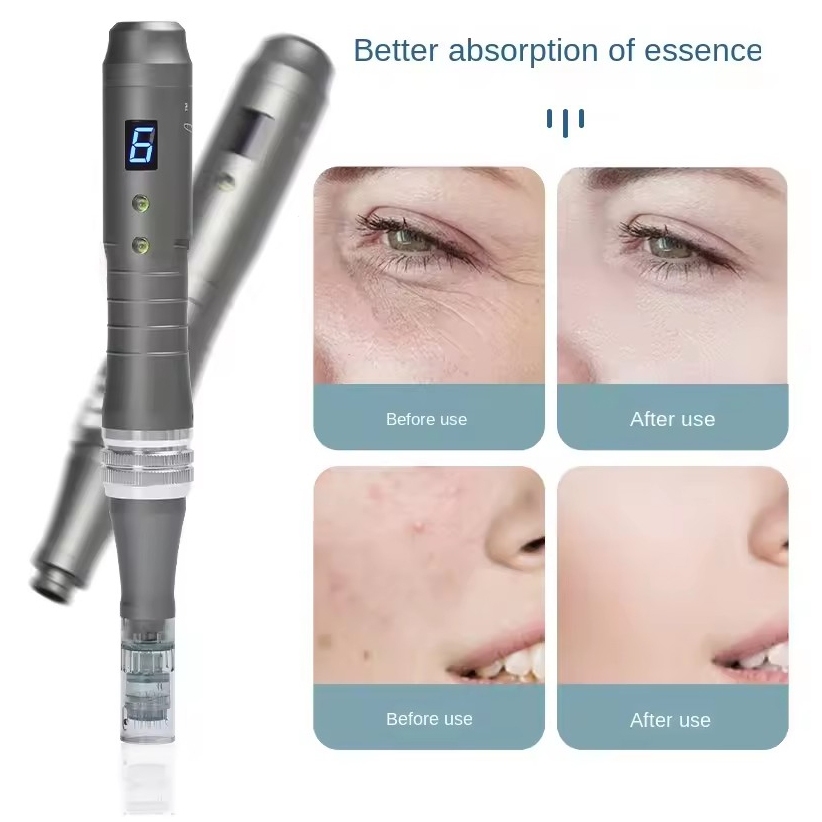 Bút Derma không dây M8 Dr Pen với 5 Hộp kim Microneedling Stretch Mark Remover Dermapen | BigBuy360 - bigbuy360.vn