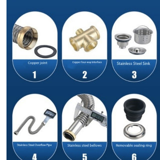 Bộ Dụng Cụ Thông Cống Hai Đầu Bằng Thép Không Gỉ 304 Cho Bồn Rửa Nhà Bếp