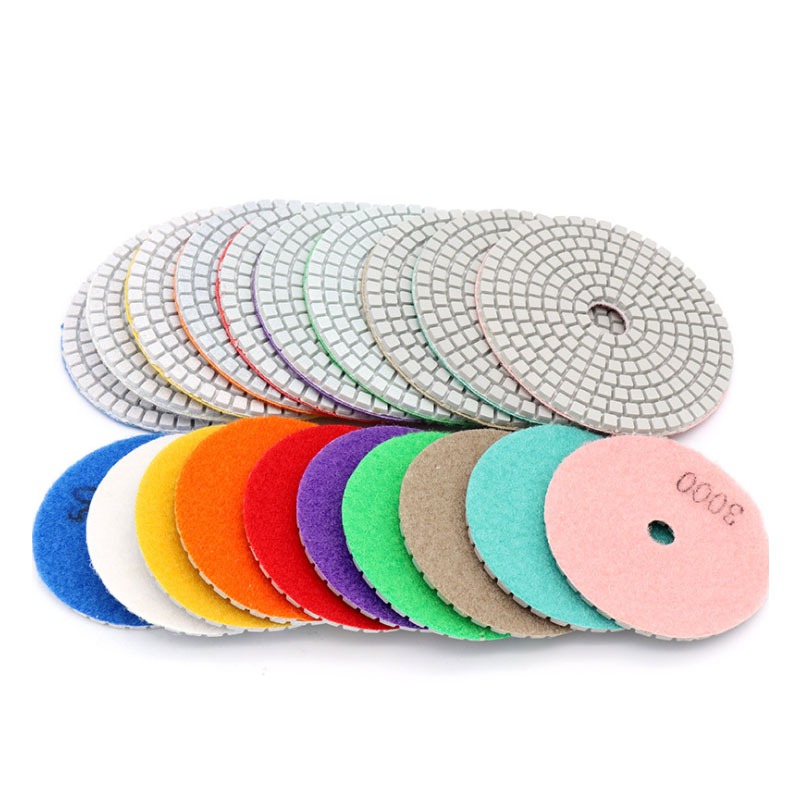 Miếng đánh bóng ướt kim cương 3 inch 4 inch cho đá Granite Bê tông đánh bóng đá cẩm thạch Sử dụng đĩa mài Grit 50-6000 #
