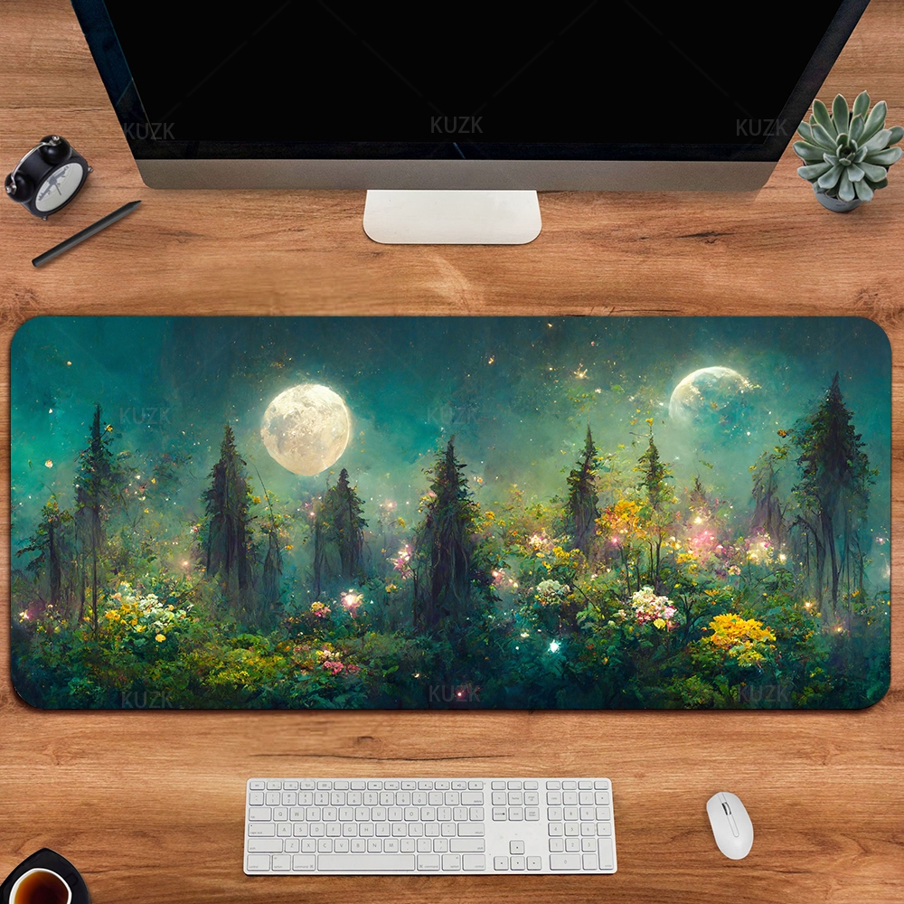 Dễ Thương Chơi Game Deskmat Vintage Mouse Pad Thực Vật Mousepad Cây Nấm Hoang Dã Hoa Bàn Phím Lớn Pc Laptop Trang Trí Bàn Di Động