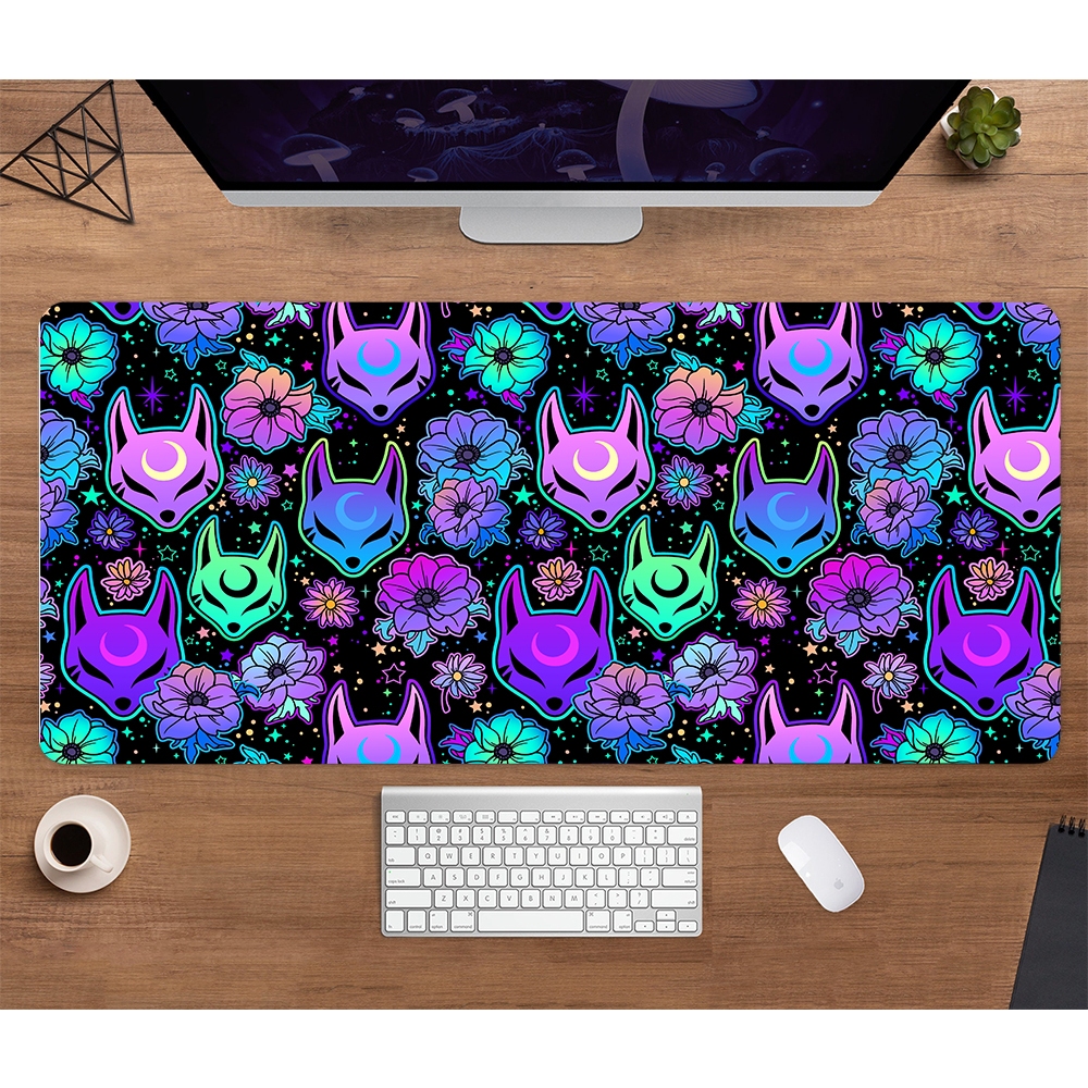 Dễ Thương Chơi Game Deskmat Vintage Mouse Pad Thực Vật Mousepad Cây Nấm Hoang Dã Hoa Bàn Phím Lớn Pc Laptop Trang Trí Bàn Di Động