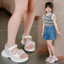 2024 Phong Cách Mới Bé Gái Thể Thao Giày Sandal Mũi Mở 26-38 Size Nữ Học Sinh Giày Đi Biển Đế Mềm