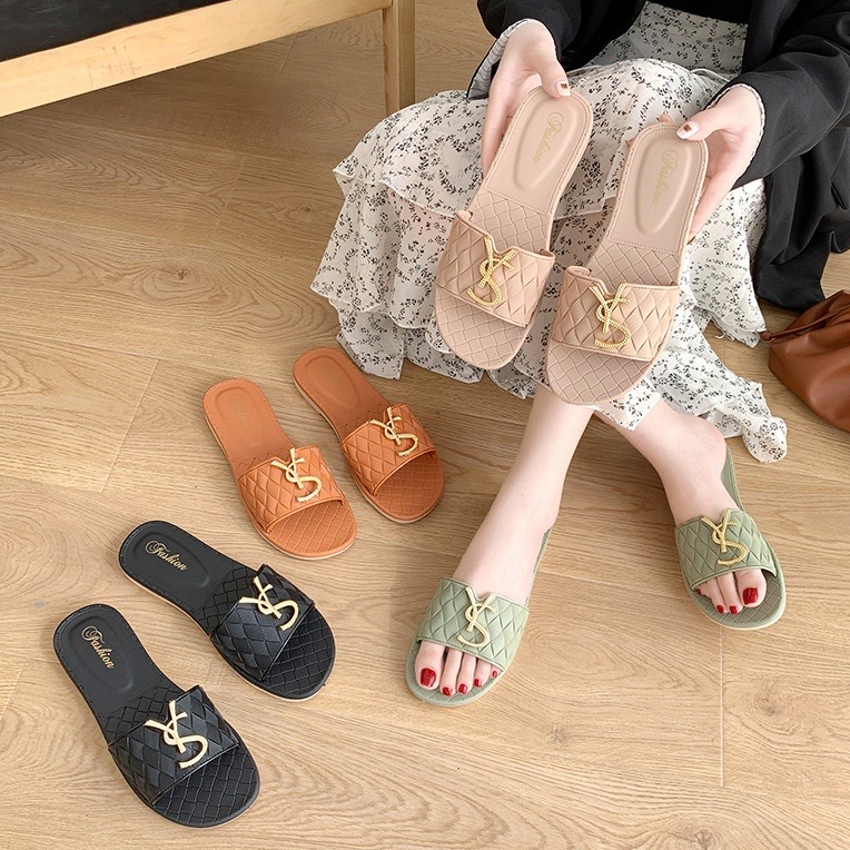 Dép nữ thật, dép bệt thời trang mới với 4 màu chống trượt