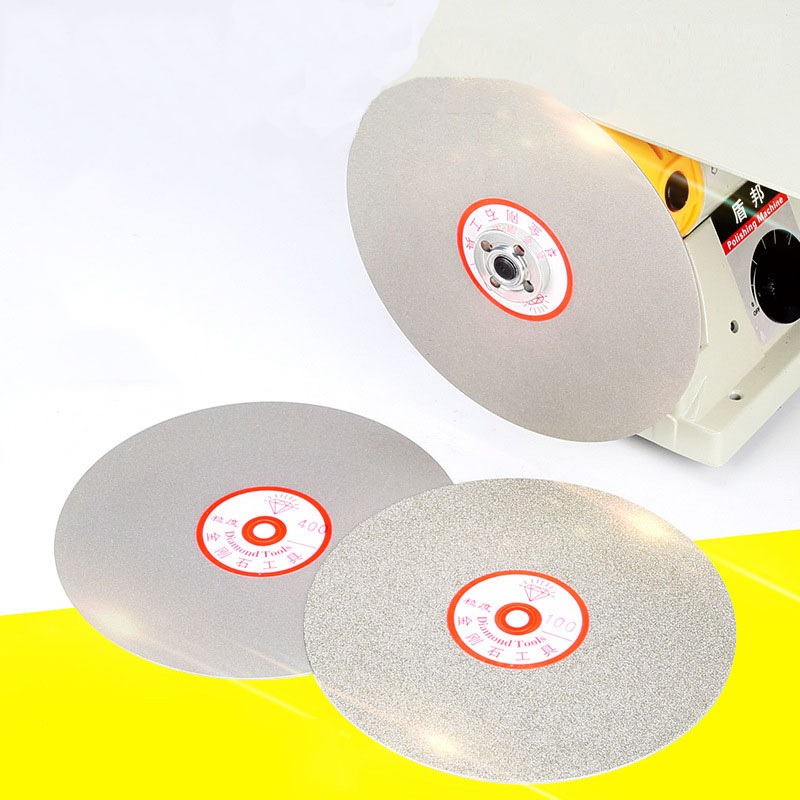 1 Đĩa Đánh Bóng Kim Cương 6 / 8 Inch 46-3000 Grit Trang Sức Đá Thủy Tinh Ba Lan Mài Đĩa Cắt Kim Cương 12.7 / 16 / 20 Lỗ Đường Kính Tên: Đĩa Cắt Đánh Bóng Kim Cương