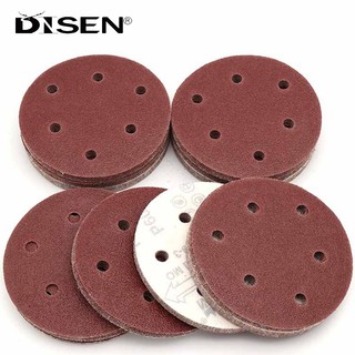 5 Inch 6 Inch 9 Inch 6 Lỗ Đĩa Chà Nhám 40-2000 Grit Đổ Giấy Nhám Quỹ Đạo Sander Móc Và Vòng Giấy Cát Oxit Nhôm