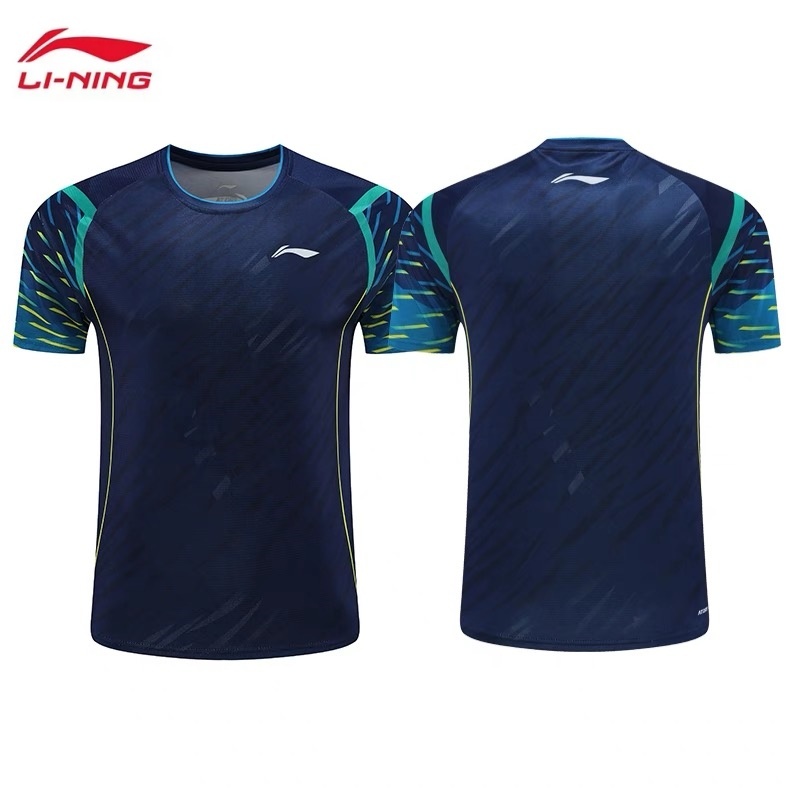 Mùa Hè Mới Li Ning Áo Cầu Lông Cotton Thoải Mái Nam Nữ Hút Mồ Hôi Học Sinh Thanh Niên Thi Đấu Huấn Luyện Thể Thao Top