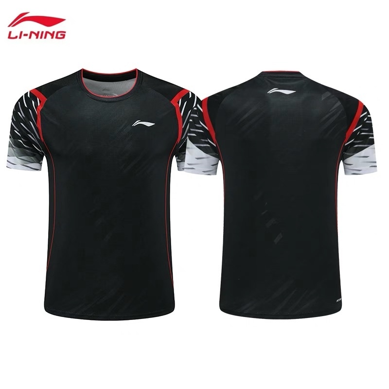 Mùa Hè Mới Li Ning Áo Cầu Lông Cotton Thoải Mái Nam Nữ Hút Mồ Hôi Học Sinh Thanh Niên Thi Đấu Huấn Luyện Thể Thao Top