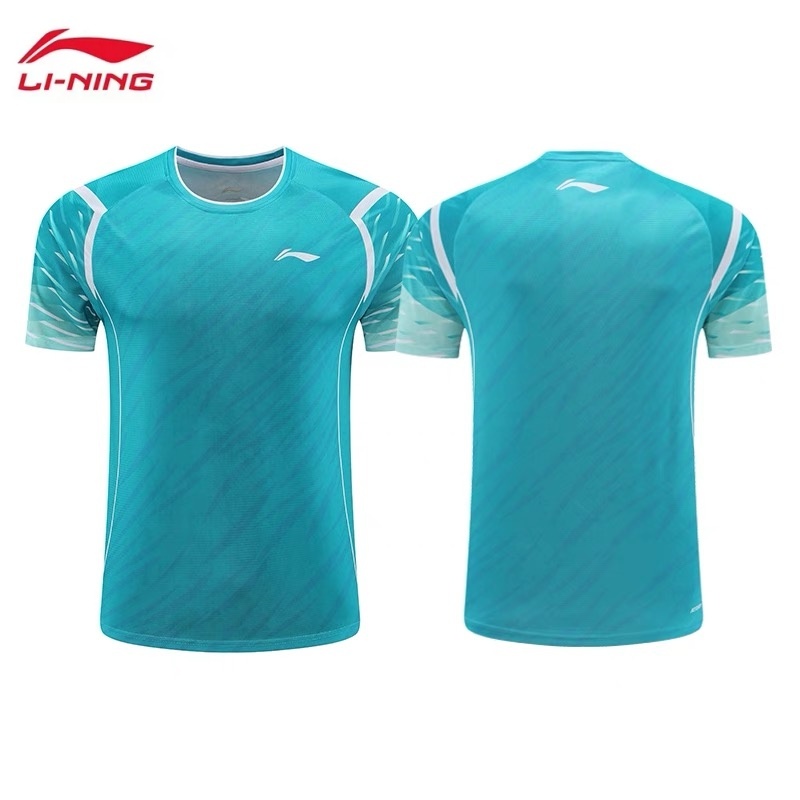 Mùa Hè Mới Li Ning Áo Cầu Lông Cotton Thoải Mái Nam Nữ Hút Mồ Hôi Học Sinh Thanh Niên Thi Đấu Huấn Luyện Thể Thao Top