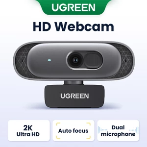 Ugreen HD Webcam 2K Ultra HD Micro kép Tự động lấy nét Tự động chỉnh sửa ánh sáng để phát trực tuyến Hội nghị Zoom Skype YouTube Desktop