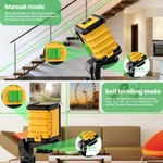 Mức Laser tự san lấp mặt bằng, DEGLASERS 100ft Green Cross Line Laser Level, Điều chỉnh độ sáng 3, Chế độ tự cân bằng và xung thủ công, Chống nước IP54, Giá đỡ từ tính, Pin, Túi xách — ảnh 2