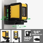 Mức Laser tự san lấp mặt bằng, DEGLASERS 100ft Green Cross Line Laser Level, Điều chỉnh độ sáng 3, Chế độ tự cân bằng và xung thủ công, Chống nước IP54, Giá đỡ từ tính, Pin, Túi xách — ảnh 8