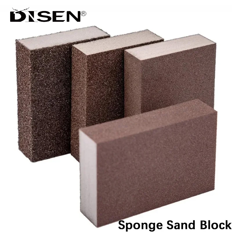 Xốp Chà Nhám Khối Grit 60-80 / 120-180 / 240-320 / 400-600 Xốp Mài Tường Khối Cát Giấy Nhám Mô Hình Sơn Gạch Cát Đánh Bóng