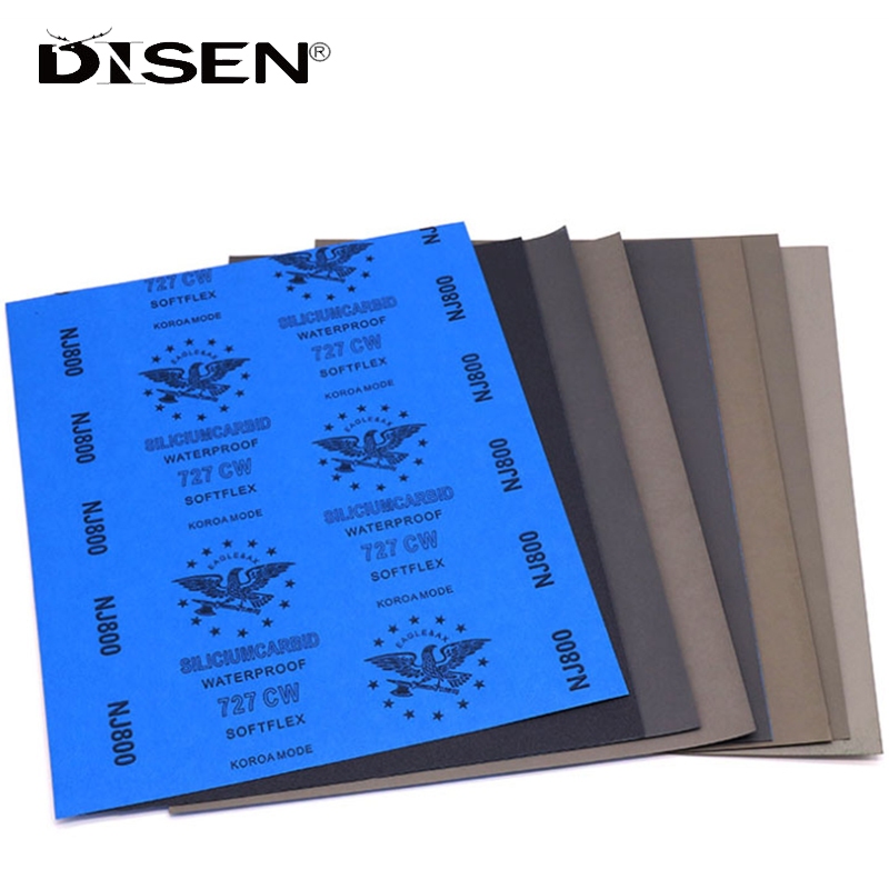 5 Chiếc 80-7000 Grit SandPapers Đánh Bóng Ướt Và Khô Chà Nhám Ướt / Khô Giấy Nhám Giấy Tờ Bề Mặt Hoàn Thiện Sản Xuất