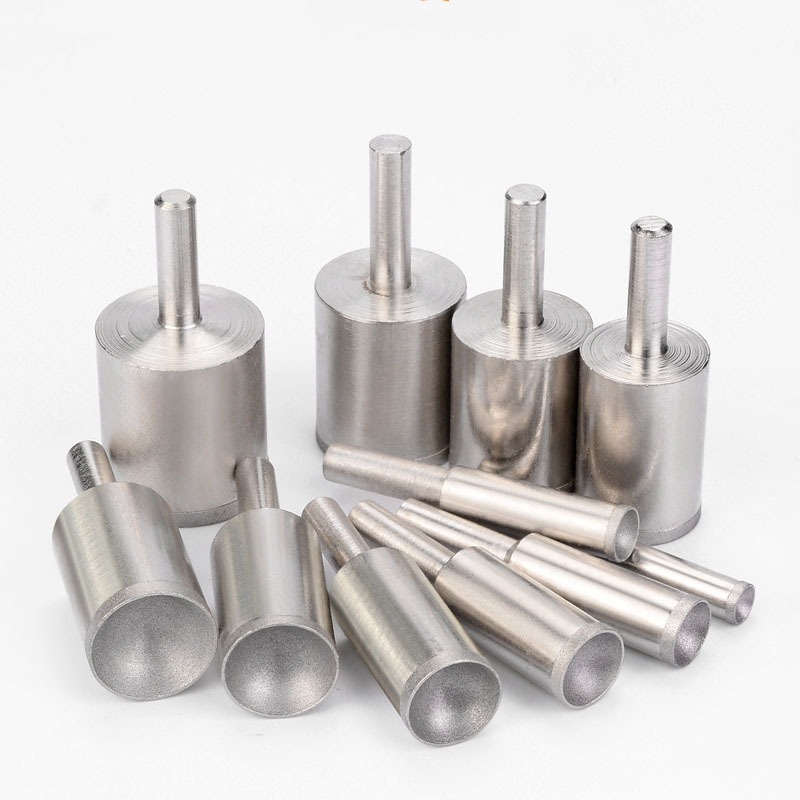 1 miếng 3-25mm Đầu mài hạt kim cương Ngọc hổ phách Bánh xe đánh bóng hình quả bóng lõm Đánh bóng Dụng cụ mài mòn 120 / 500 Grit