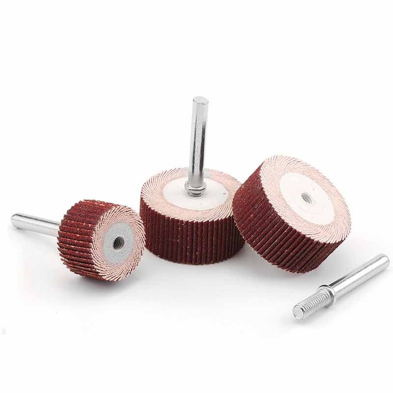 10 Chiếc 8-20 Mm Nắp Chà Nhám Bánh Xe Cho Dremel Phụ Kiện Mài Mòn Chết Máy Mài Flapper Sander Khoan Dụng Cụ Xoay Với 3 Mm Shank