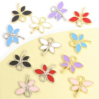15 Chiếc Thời Trang Dễ Thương Nhiều Màu Chuồn Chuồn Men Quyến Rũ Vòng Cổ Vòng Tay Vòng Chân Bông Tai Móc Khóa Trâm Cài DIY Sáng Tạo Côn Trùng Mặt Dây Du Lịch Mùa Hè Cắm Trại Trang Trí Phụ Kiện