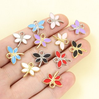 15 Chiếc Thời Trang Dễ Thương Nhiều Màu Chuồn Chuồn Men Quyến Rũ Vòng Cổ Vòng Tay Vòng Chân Bông Tai Móc Khóa Trâm Cài DIY Sáng Tạo Côn Trùng Mặt Dây Du Lịch Mùa Hè Cắm Trại Trang Trí Phụ Kiện