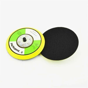 1- Tấm lót nền 5 Inch Đánh bóng Tấm lót đĩa chà nhám Móc và vòng lặp cho dụng cụ đánh bóng mài bằng khí nén