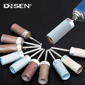 2 Chiếc Giấy Nhám Dính Đầu Mài 180-10000 Grit Cát Giấy Thanh 2.35mm Chân Giấy Nhám Hình Trụ Thanh Để Trang Sức Đánh Bóng