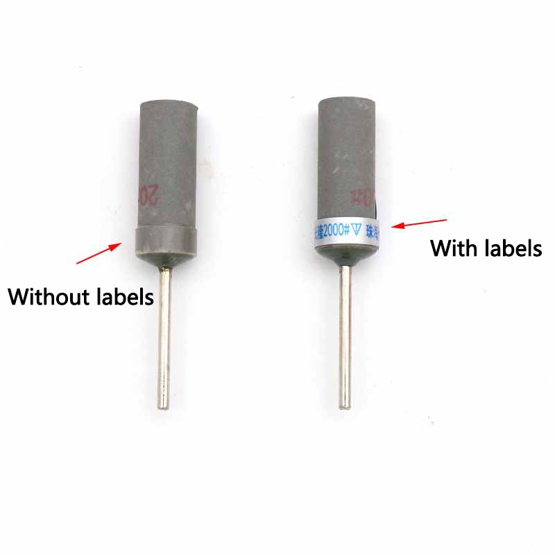 2 Chiếc Giấy Nhám Dính Đầu Mài 180-10000 Grit Cát Giấy Thanh 2.35mm Chân Giấy Nhám Hình Trụ Thanh Để Trang Sức Đánh Bóng
