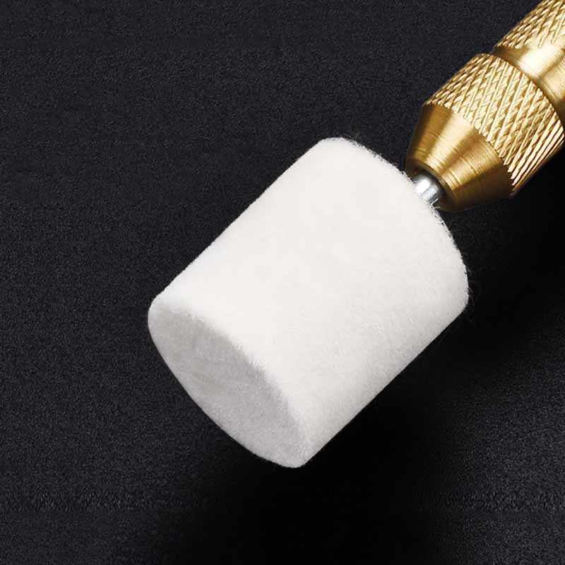 12 Chiếc Len Cảm Thấy Đánh Bóng Bánh Xe 2.35 / 3 Mm Shank Nỉ Đánh Bóng Bàn Chải Cho Dremel Dụng Cụ Xoay Phụ Kiện Đạn / Hình Trụ 3 ~ 12mm